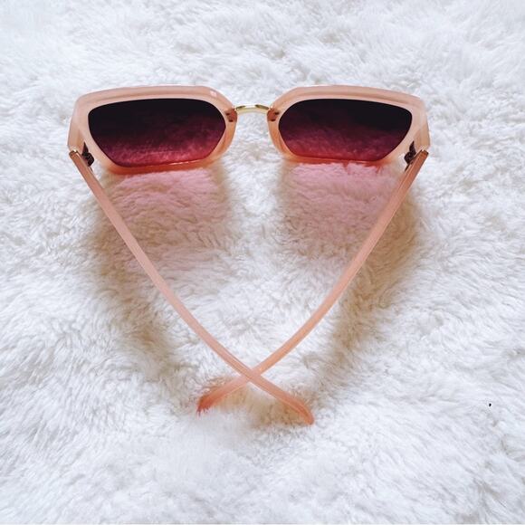 Layla Pink Sleek Square Sunglasses - Picture 9 of 11